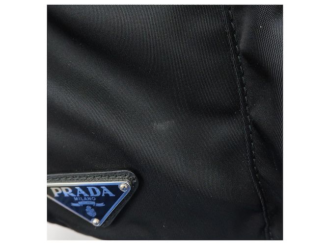 PRADA Triangle Logo Nylon Leather Backpack Studs Black Red1BZ811 - view 16
