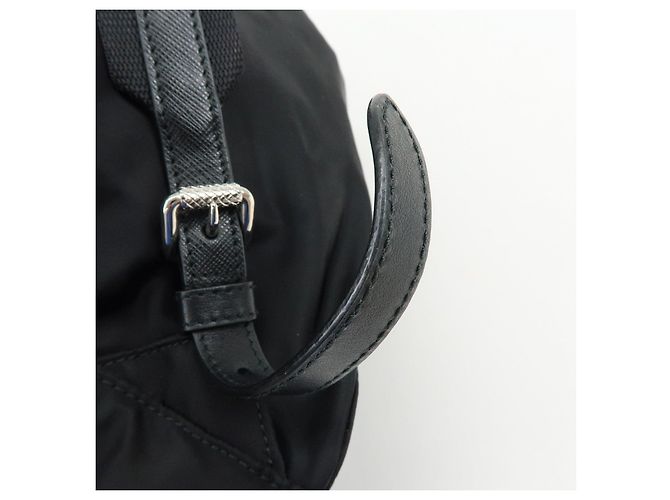 PRADA Triangle Logo Nylon Leather Backpack Studs Black Red1BZ811 - view 7