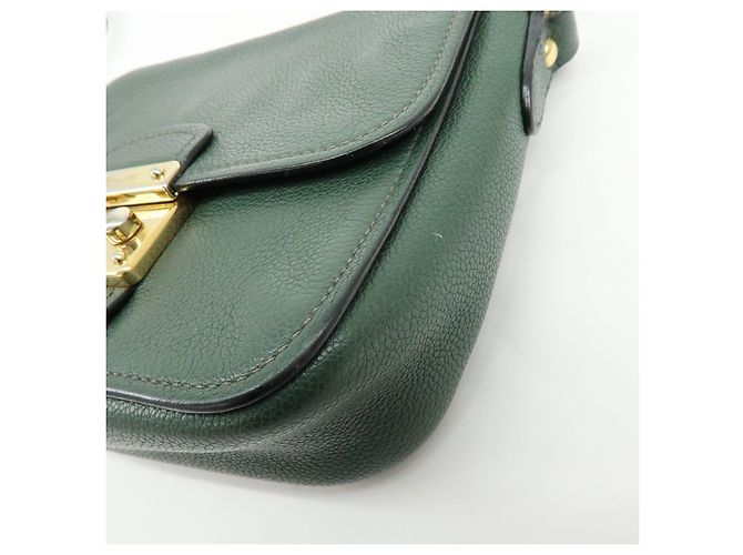 Borsa a tracolla Miu Miu in pelle Madras Verde Scuro RT0638 - vista 12