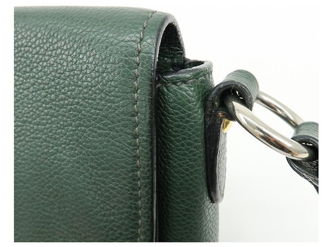 Borsa a tracolla Miu Miu in pelle Madras Verde Scuro RT0638 - vista 14