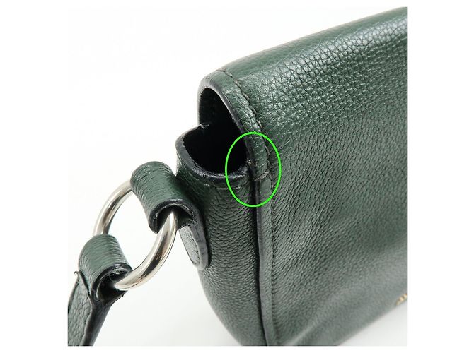 Borsa a tracolla Miu Miu in pelle Madras Verde Scuro RT0638 - vista 15