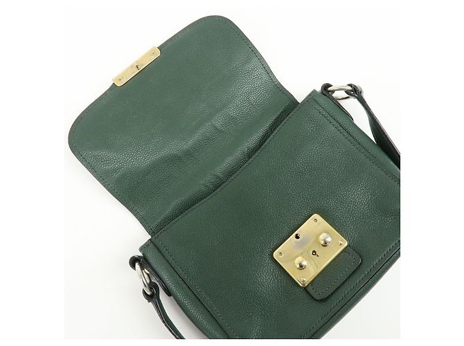 Borsa a tracolla Miu Miu in pelle Madras Verde Scuro RT0638 - vista 18