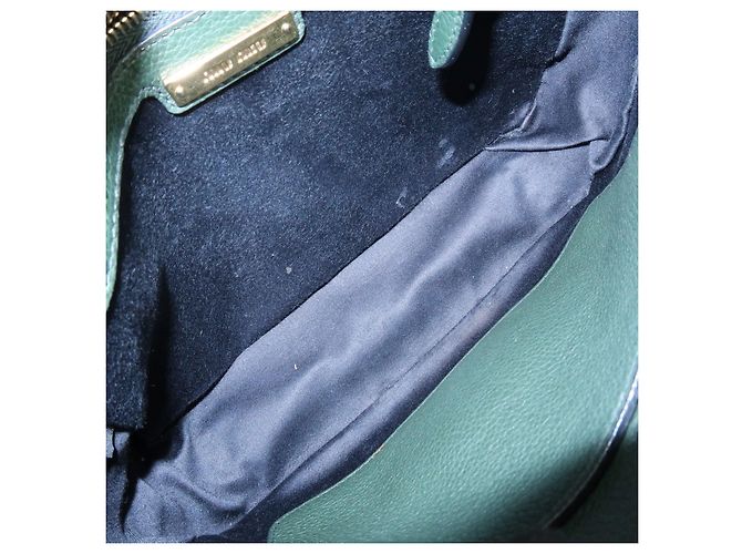 Borsa a tracolla Miu Miu in pelle Madras Verde Scuro RT0638 - vista 20