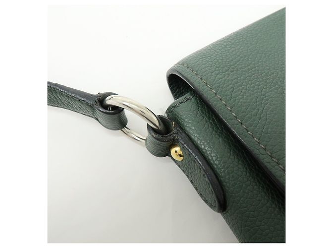 Borsa a tracolla Miu Miu in pelle Madras Verde Scuro RT0638 - vista 9