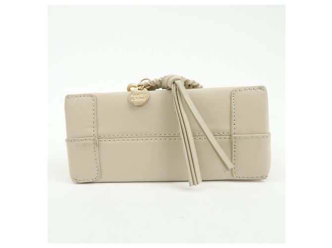 Chloé Borsa a mano e pochette Joan in pelle See By Chloe Beige - vista 5