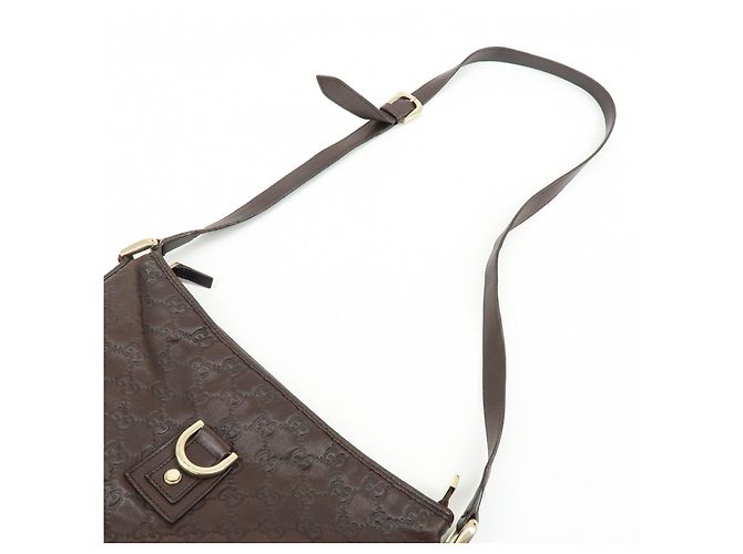 Borsa a tracolla e borsa a spalla GUCCI Abbey in pelle Marrone 131326 - vista 6