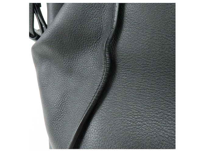 Borsa a tracolla LOEWE Anagram Hammock Medium in pelle nera - vista 20