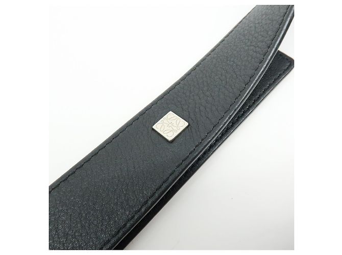 Borsa a tracolla LOEWE Anagram Hammock Medium in pelle nera - vista 7