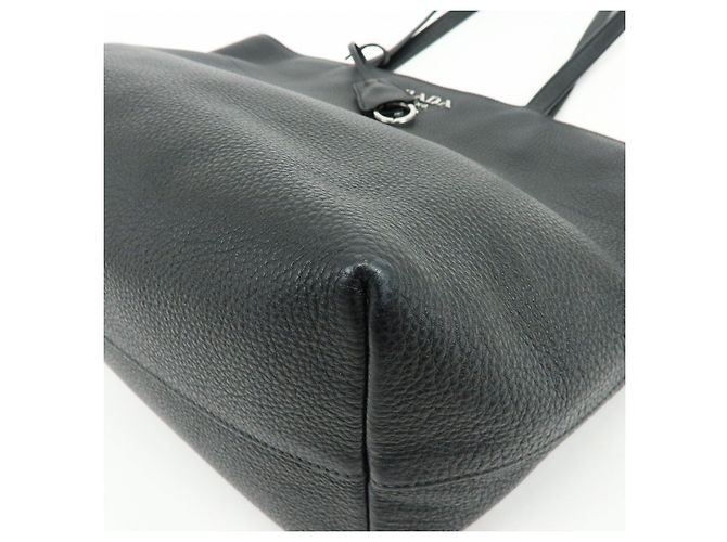 Borsa Tote e Borsa a Spalla PRADA in pelle di vitello con logo Nero - vista 12