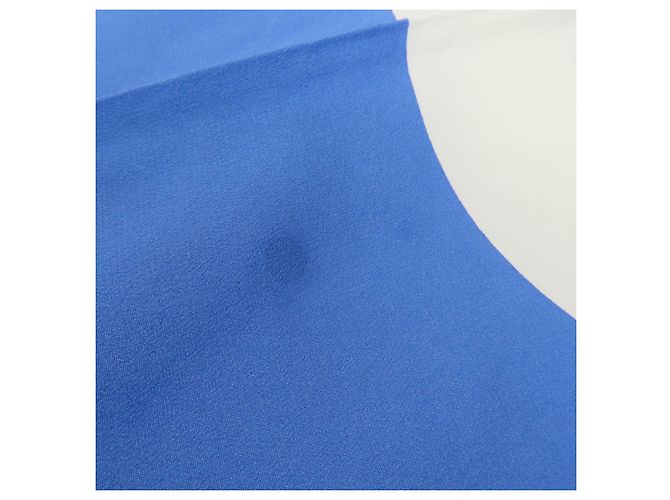 Sciarpa CHANEL COCO Mark 100% seta blu bianco navy rosso - vista 9
