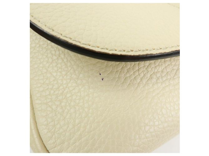 Borsa a tracolla in pelle con catena GUCCI SOHO Interlocking G Bianca 536224 - vista 17