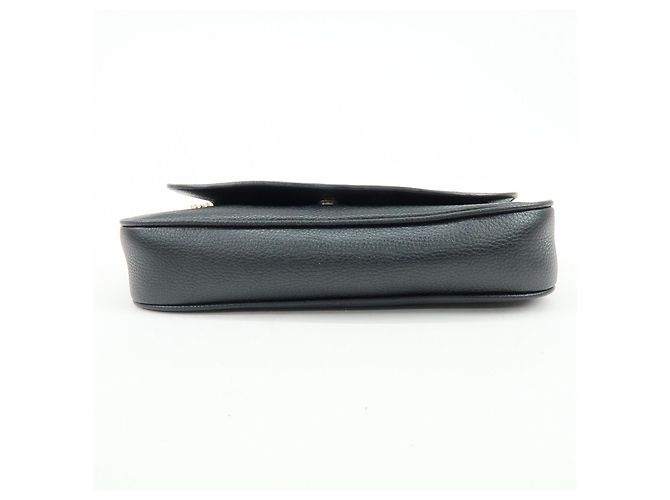 Borsa a spalla in pelle con catena GUCCI SOHO Interlocking G Nera 536224 - vista 5