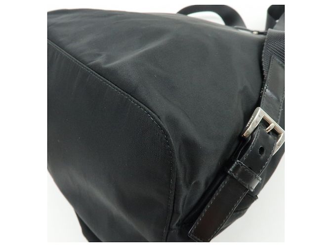 Zaino PRADA in nylon e pelle con logo Triangle Nero BZ2811 - vista 13