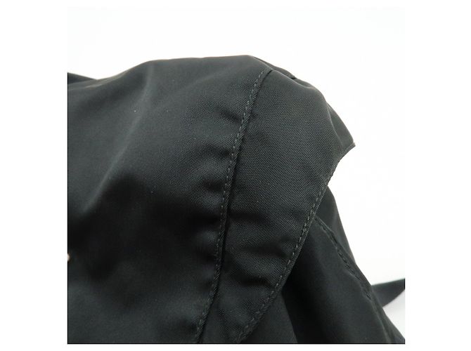 Zaino PRADA in nylon e pelle con logo Triangle Nero BZ2811 - vista 14