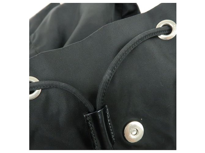 Zaino PRADA in nylon e pelle con logo Triangle Nero BZ2811 - vista 20