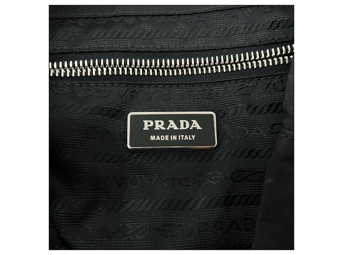 Zaino PRADA in nylon e pelle con logo Triangle Nero BZ2811 - vista 23