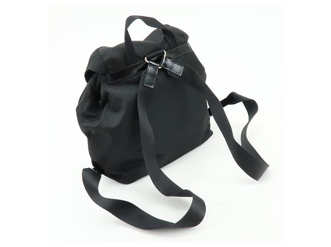 Zaino PRADA in nylon e pelle con logo Triangle Nero BZ2811 - vista 6