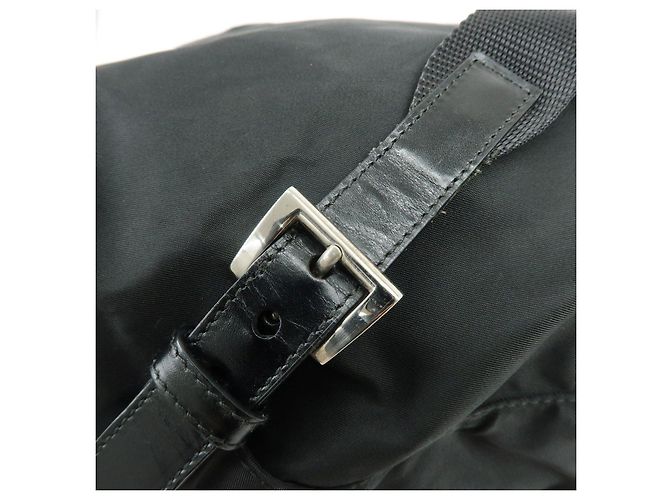 Zaino PRADA in nylon e pelle con logo Triangle Nero BZ2811 - vista 8