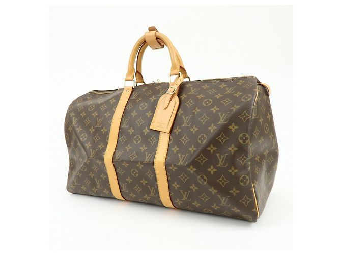 Louis Vuitton Monogram Keep All 50 Boston Bag Brown M41426 - vista 3