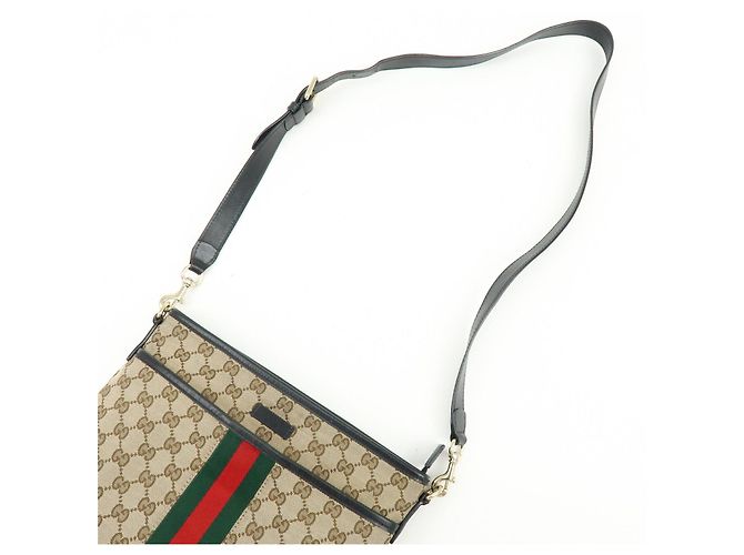 Borsa a tracolla GUCCI Sherry GG Canvas Leather 388926 - vista 6