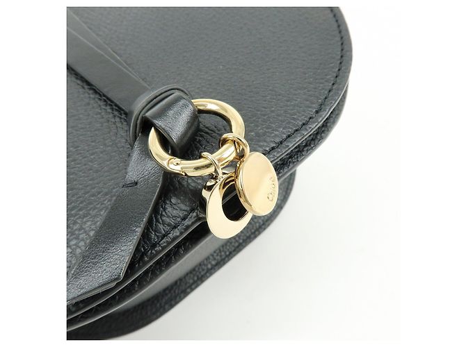 Chloé Borsa a spalla e crossbody Chloe Alphabet in pelle Nero - vista 14