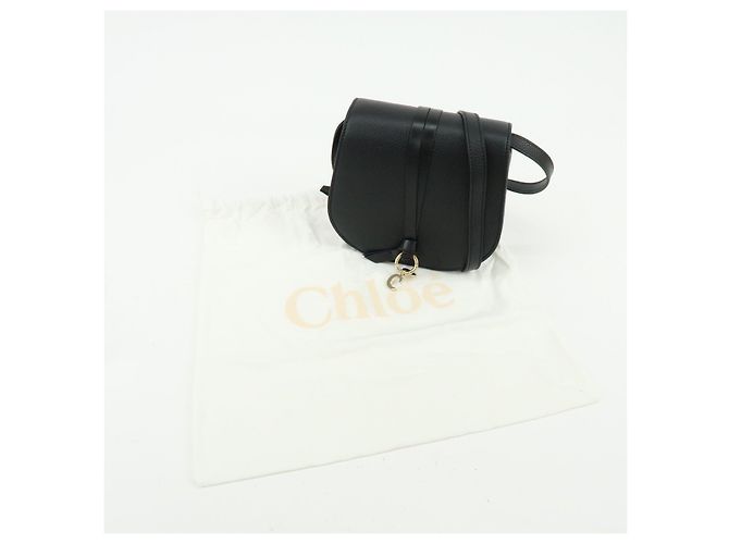 Chloé Borsa a spalla e crossbody Chloe Alphabet in pelle Nero - vista 20