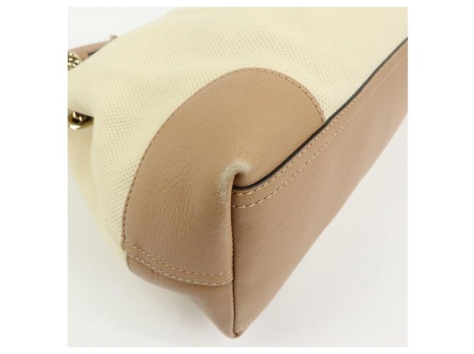GUCCI SOHO Borsa a tracolla in tela e pelle con G intrecciate 308982 - vista 11