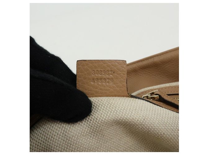 GUCCI SOHO Borsa a tracolla in tela e pelle con G intrecciate 308982 - vista 24