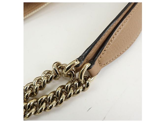 GUCCI SOHO Borsa a tracolla in tela e pelle con G intrecciate 308982 - vista 8