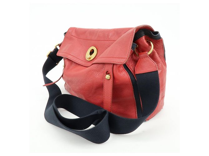 Autre Marque SAINT LAURENT PARIS Borsa a tracolla Muse Two in pelle rossa 265707 - vista 3