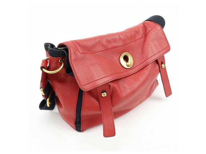 Autre Marque SAINT LAURENT PARIS Borsa a tracolla Muse Two in pelle rossa 265707 - vista 4