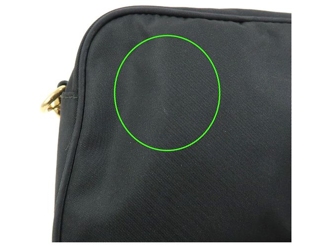 PRADA Mini Borsa a Tracolla in Nylon e Pelle Nero - vista 18