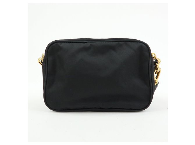 PRADA Mini Borsa a Tracolla in Nylon e Pelle Nero - vista 2