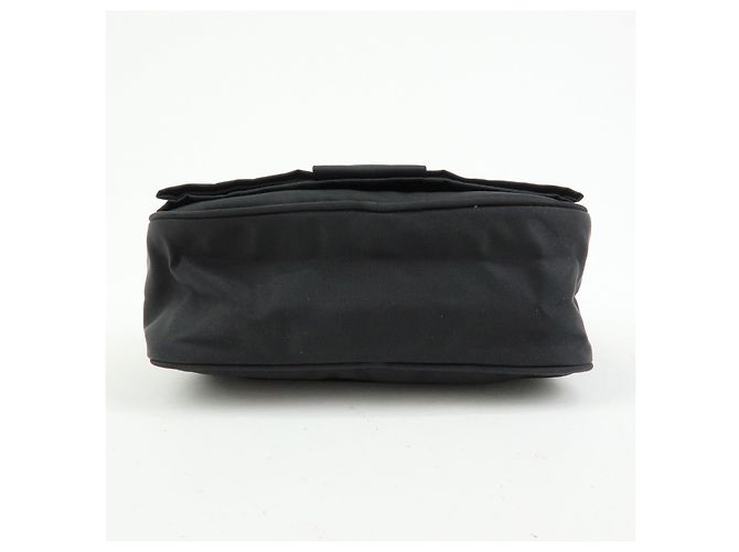 PRADA Mini Borsa a Tracolla in Nylon e Pelle Nero - vista 5