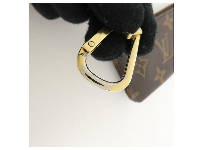 Louis Vuitton Monogram Pochette Cles Coin Case Key Case Brown M62650 - vista 17