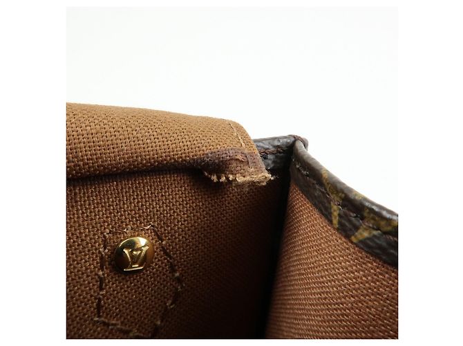 Louis Vuitton Monogram Petit Sac Plat Borsa a Tracolla 2Way Marrone M69442 - vista 21