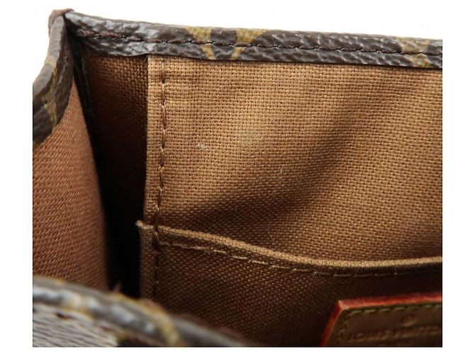 Louis Vuitton Monogram Petit Sac Plat Borsa a Tracolla 2Way Marrone M69442 - vista 22