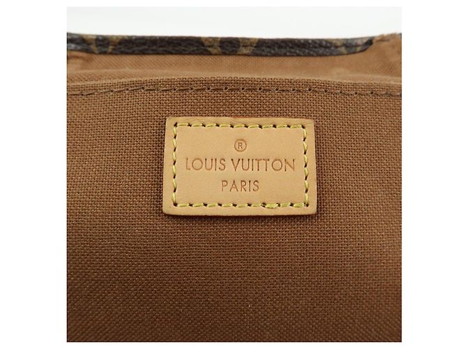Louis Vuitton Monogram Petit Sac Plat Borsa a Tracolla 2Way Marrone M69442 - vista 23