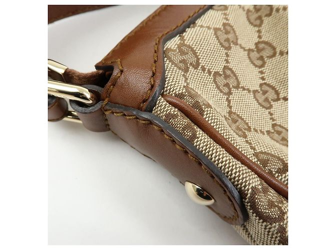Borsa a spalla GUCCI Sukey Interlocking G GG Canvas Leather Beige 232955 - vista 10