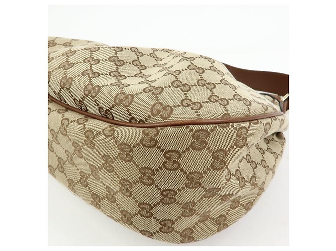 Borsa a spalla GUCCI Sukey Interlocking G GG Canvas Leather Beige 232955 - vista 13