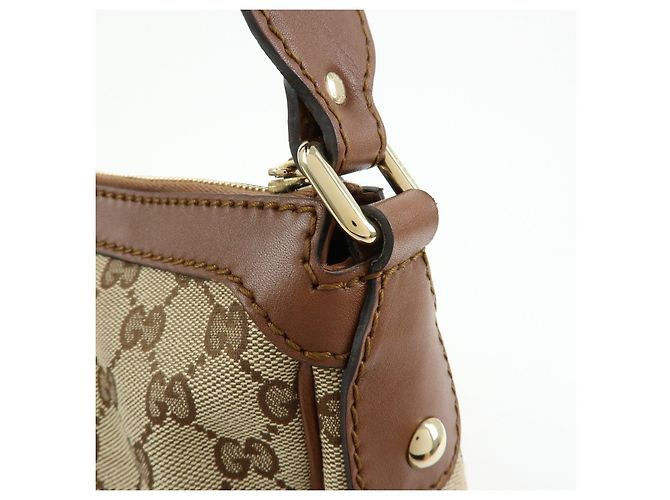 Borsa a spalla GUCCI Sukey Interlocking G GG Canvas Leather Beige 232955 - vista 18