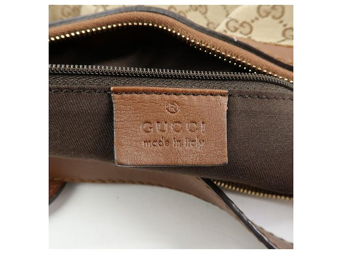 Borsa a spalla GUCCI Sukey Interlocking G GG Canvas Leather Beige 232955 - vista 23