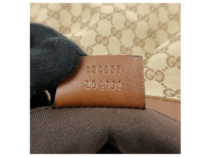 Borsa a spalla GUCCI Sukey Interlocking G GG Canvas Leather Beige 232955 - vista 24