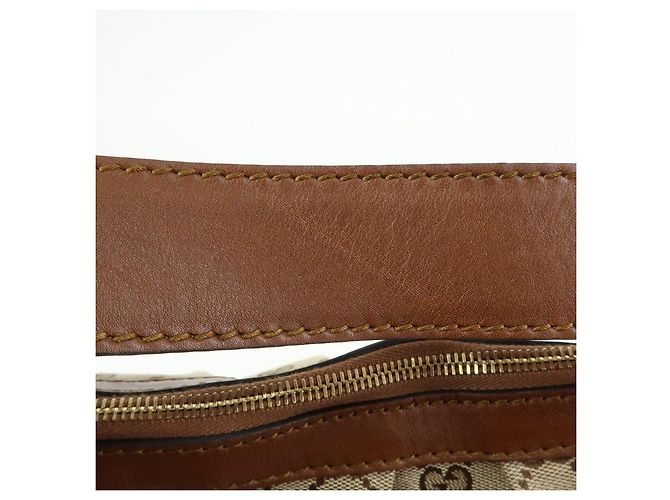Borsa a spalla GUCCI Sukey Interlocking G GG Canvas Leather Beige 232955 - vista 7
