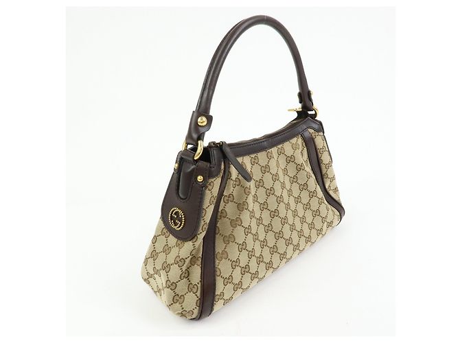 Borsa a tracolla GUCCI Scarlett Interlocking G GG Canvas Leather 282298 - vista 4