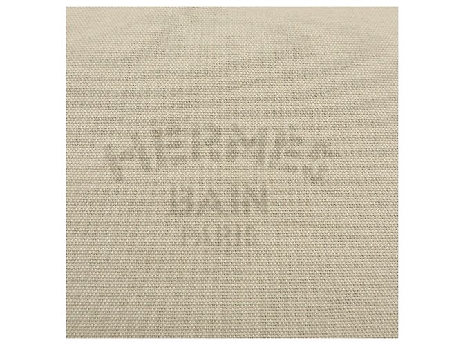 Hermès HERMES Yachting GM Canvas Flat Pouch Neceser Beige - vista 15