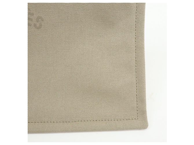 Hermès HERMES Yachting GM Canvas Flat Pouch Neceser Beige - vista 17