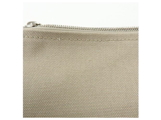 Hermès HERMES Yachting GM Canvas Flat Pouch Neceser Beige - vista 18