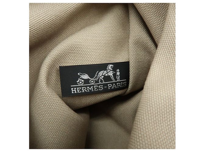 Hermès HERMES Yachting GM Canvas Flat Pouch Neceser Beige - vista 21