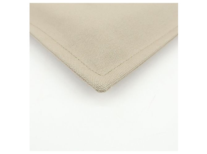 Hermès HERMES Yachting GM Canvas Flat Pouch Neceser Beige - vista 6